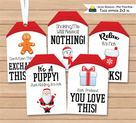 funny christmas tags